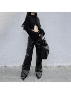 Fashion Street Black Loose Pants For Women -Bambam Clothing Shop P 20230419203230178 485