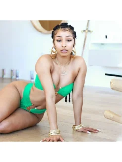 Sexy Pure Color Hollowed Out Bikini Swimsuit -Bambam Clothing Shop P 20230421184325964 193