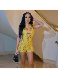 Backless Sexy Cutout Sleeveless Rompers For Women