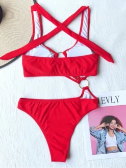 Cutout Halter One Piece Swimsuits For Women -Bambam Clothing Shop P 20230512190827300 786