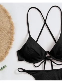 Sexy Backless Solid Bandage Bikini -Bambam Clothing Shop P 20230607120944643 922