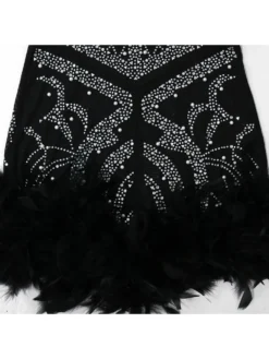 Halter Hot Drilling Feather Romper -Bambam Clothing Shop P 20230619140816002 591