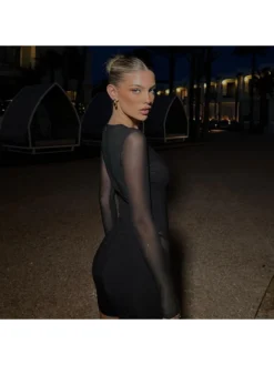 Women's Sexy See Through Patchwork Romper -Bambam Clothing Shop P 20230717163026006 229