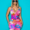 Women's Sexy Printing Sleeveless Romper