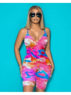 Women's Sexy Printing Sleeveless Romper