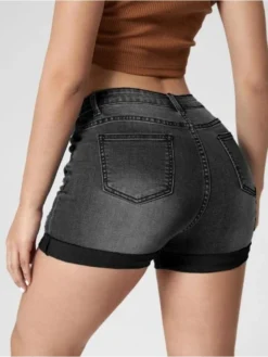 Fashion Denim Wear Out High Waist Shorts -Bambam Clothing Shop P 20230728134350774 340