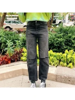 Women's Casual Pure Color Jeans