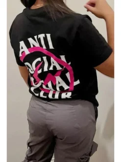 Letter Lightning Printed Crew Neck Tee -Bambam Clothing Shop P 20230825154521890 879