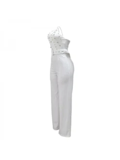 Pure Color Slim One Shoulder Wide Leg Jumpsuit -Bambam Clothing Shop P 20230831100028111 357