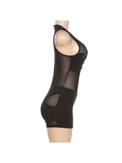 See Through High Rise Slim Rompers -Bambam Clothing Shop P 20230919152626925 176