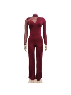 Polka See Through Long Sleeve Jumpsuit -Bambam Clothing Shop P 20231020093712093 247