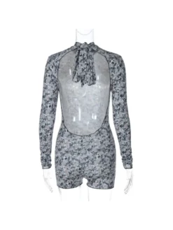 Lace Up Mid-rise Slim Rompers -Bambam Clothing Shop P 20231030111411713 345