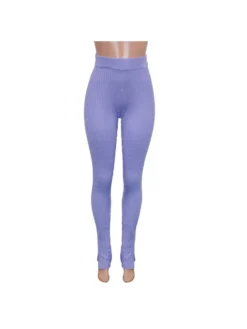 Solid Color Split Hem Elastic Waist Pants -Bambam Clothing Shop P 20231107200035040 832