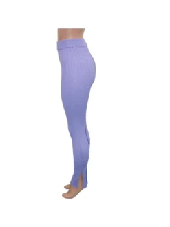 Solid Color Split Hem Elastic Waist Pants -Bambam Clothing Shop P 20231107200037655 756