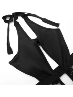 Patchwork Lace High Rise Jumpsuits -Bambam Clothing Shop P 20231121163732952 251