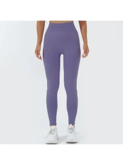 Solid Color Sport High Rise Yoga Pants