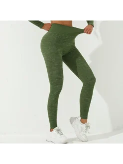 Striped High Rise Elasticized Yoga Pants -Bambam Clothing Shop P 20231124104805806 929