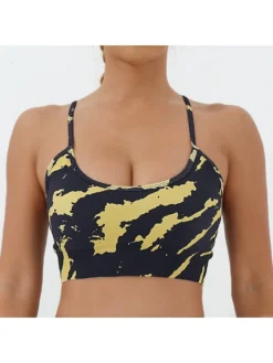 Camouflage Spaghetti Straps Yoga Bra