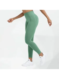 Solid Color High Rise Slim Yoga Pants