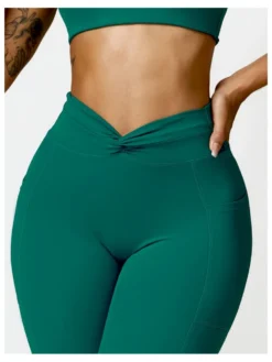 Solid Color High Rise Wide Leg Yoga Pants -Bambam Clothing Shop P 20231211123350513 664