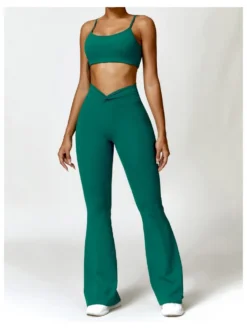 Solid Color High Rise Wide Leg Yoga Pants -Bambam Clothing Shop P 20231211123356340 813