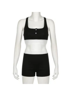 Colorblock Slim Elasticized Sporty Yoga Sets -Bambam Clothing Shop P 20231225125203403 818