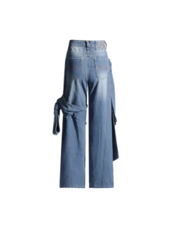 Ribbons Bow Patchwork Denim Jeans -Bambam Clothing Shop P 20231226163456712 267