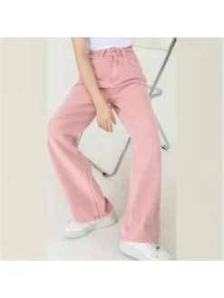 Patchwork Denim Loose Pants