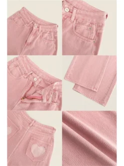 Patchwork Denim Loose Pants -Bambam Clothing Shop P 20240108161004252 545