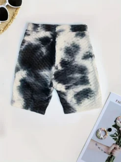 Jacquard Weave High Waist Bodycon Shorts -Bambam Clothing Shop P 20240112151001318 848