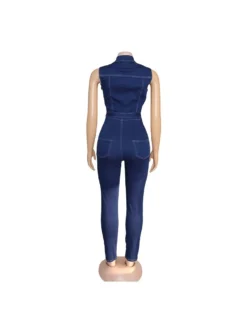 Sleeveless Denim High Rise Bodycon Jumpsuits -Bambam Clothing Shop P 20240223093505027 243