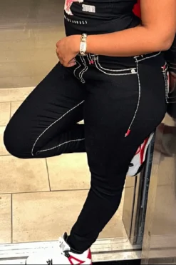 Logo Pocket Stitch Denim Jeans -Bambam Clothing Shop P 20240228152938780 847