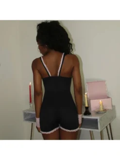 Bow Colorblock Patchwork Bodycon Rompers -Bambam Clothing Shop P 20240313092008224 570