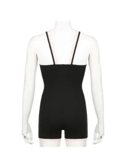 Bow Colorblock Patchwork Bodycon Rompers -Bambam Clothing Shop P 20240313092013416 847