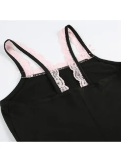 Bow Colorblock Patchwork Bodycon Rompers -Bambam Clothing Shop P 20240313092014651 777