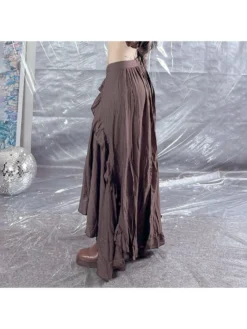 Irregular Stringy Selvedge High Rise Skirts -Bambam Clothing Shop P 20240314084014409 507