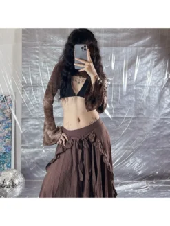 Irregular Stringy Selvedge High Rise Skirts -Bambam Clothing Shop P 20240314084015680 766