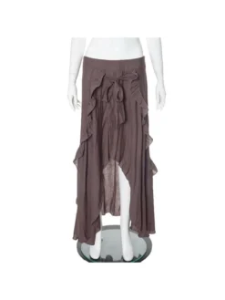 Irregular Stringy Selvedge High Rise Skirts -Bambam Clothing Shop P 20240314084016359 742