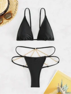 Chain Halter Tie-wrap Bikinis -Bambam Clothing Shop P 20240315154023583 177