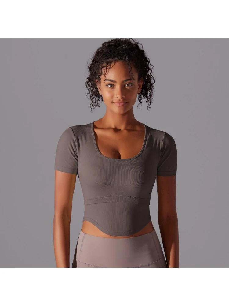 Hollow Out Pullover Sporty Yoga Top 1 Hollow Out Pullover Sporty Yoga Top