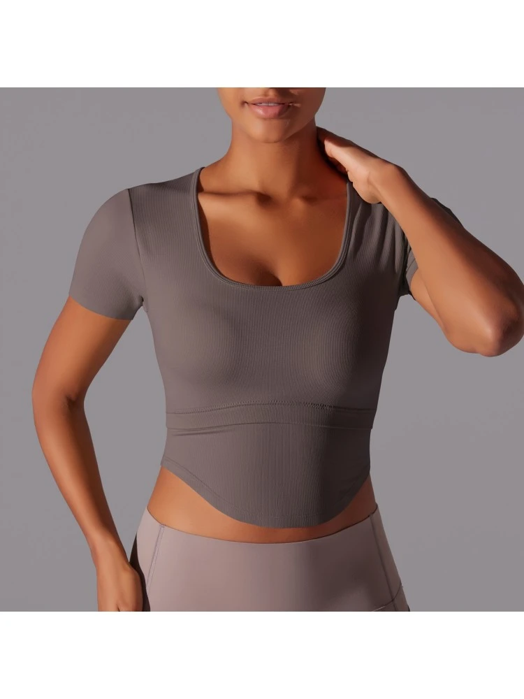 Hollow Out Pullover Sporty Yoga Top 9 Hollow Out Pullover Sporty Yoga Top - Image 9