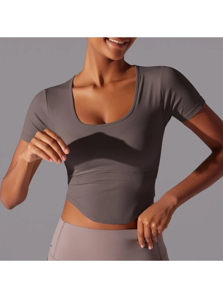 Hollow Out Pullover Sporty Yoga Top 10 Hollow Out Pullover Sporty Yoga Top - Image 10