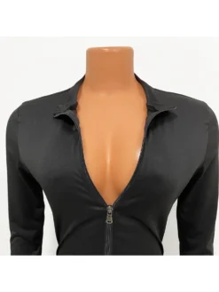 Solid Color High Rise Skinny Jumpsuits -Bambam Clothing Shop P 20240327094005133 960