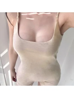 Patchwork Spaghetti Straps Bodycon Rompers -Bambam Clothing Shop P 20240401110814905 657