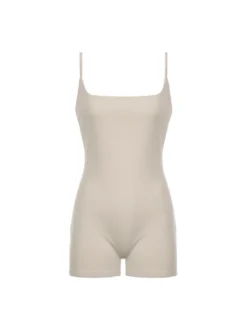 Patchwork Spaghetti Straps Bodycon Rompers -Bambam Clothing Shop P 20240401110816802 967