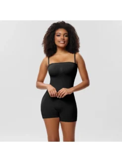 Solid Color Spaghetti Straps Bodycon Rompers -Bambam Clothing Shop P 20240401141008443 684