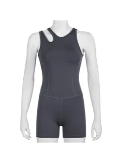 Patchwork Hollow Out Asymmetrical Rompers -Bambam Clothing Shop P 20240407164508716 688