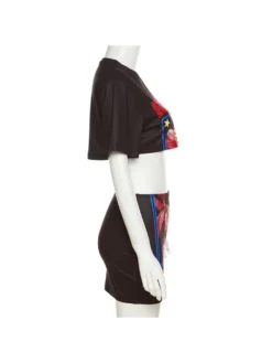 Letter Printed Cropped Skirt Sets -Bambam Clothing Shop P 20240408135624370 227