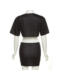 Letter Printed Cropped Skirt Sets -Bambam Clothing Shop P 20240408135624864 269