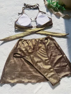 Metallic High Rise Backless Bikinis 2PC Sets -Bambam Clothing Shop P 20240409145006232 240